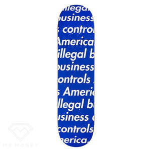 Daily Steals: Supreme Illegal Business Skateboard Deck Blue Framed