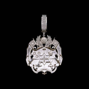Pendants: Sterling Silver Tongan Coat of Arms Pendant 90mm