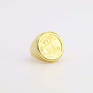 Jewellery: Half Sovereign Ring Fluted Style