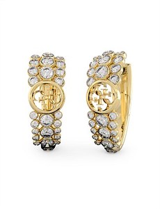 Earrings: GUESS Perfect Illusion 22mm 4G Hoop Earrings – Gold Tone