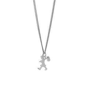 Karen Walker Silver Mini Runaway Girl Necklace