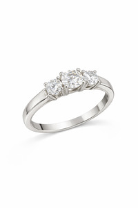 Sterling Silver Trio Cz Ring