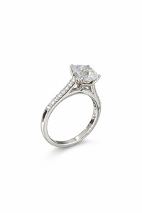 Rings: Stunning Sterling Silver CZ Engagement Style Ring
