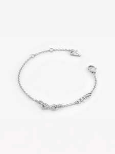 Bracelet: GUESS Silver Infinity Pave Links Bracelet JUBB03265JWYGL