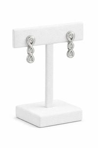 Sterling Silver Celtic Weave with Cz Earrings