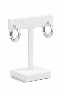 Earrings: Sterling Silver 16mm Huggies with CZ