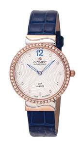 Watches: Olympic Ladies Stainless Steel Rose Gold Plate Watch