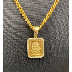 Saint Christopher 9ct Gold Diamond Pendant