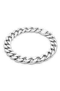 Bracelet: Sterling Silver Cuban Link Bracelet 12mm 23cm