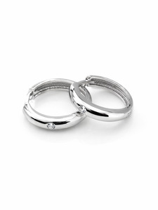 Earrings: 9ct White Gold Hoops 18mm