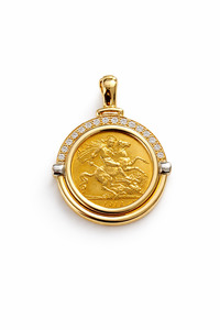 Half Sovereign With Diamonds
