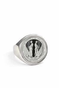 Jewellery: Sterling Silver Anzac Rubover Ring