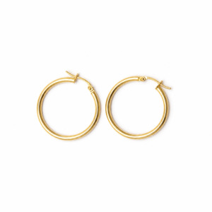 Earrings: 9ct Yellow Gold Hoop Earrings