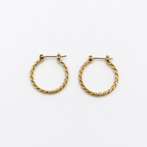 Earrings: 9ct Yellow Gold Twisted Hoop Earrings