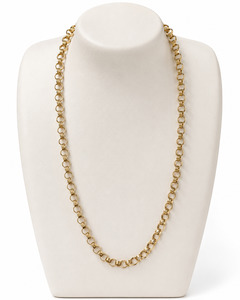 Necklaces: 9ct Gold Belcher Chain 6.2mm 54cm