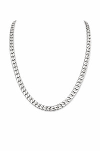 Sterling Silver Flat Curb Link Chain 10mm