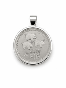 Pendants: 1 oz Silver 2019 Year of the Pig Pendant