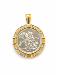 Pendants: Full Sovereign Silver 9ct Frame