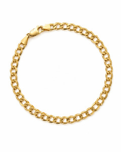 9ct Gold Curb Link Bracelet 21.5cm