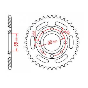 Mtx Parts: MTX 279 (2) Steel Rear Sprocket #520