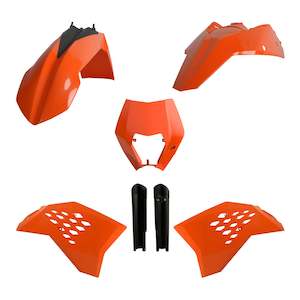 Polisport: Polisport Full Kit KTM EXC / EXC-F / XC-W / XCF-W ('08-'11) - OEM '10 Orange