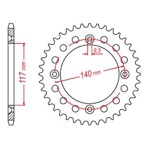 Mtx Parts: MTX 831 Steel Rear Sprocket #428