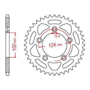 Mtx Parts: MTX 746 Steel Rear Sprocket #520