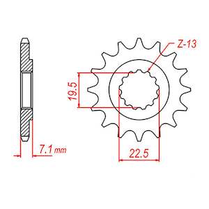 MTX 434 Steel Front Sprocket #520