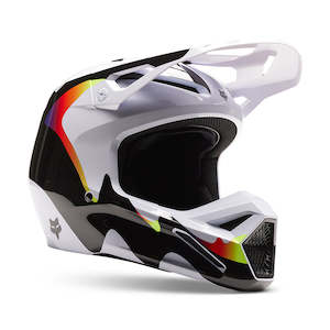 Dirt Adult Gear Helmets: FOX V1 KOZMIK HELMET MIPS ECE [BLACK/WHITE] XL