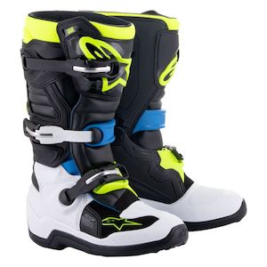 Tech-7 MX Boots Black/Enamel Blue/Yellow Fluoro