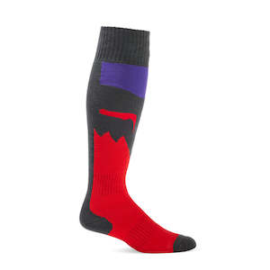 Dirt Adult Gear Socks Underwear: FOX 180 FLORA SOCKS [GREY/RED]
