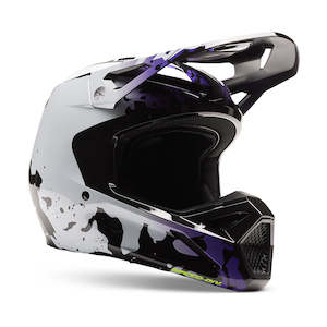 Dirt Youth Gear Helmets: FOX YOUTH V1 MORPHIC HELMET MIPS ECE [BLACK/WHITE]