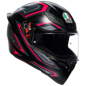 Road Protection Helmets: AGV K1 S [SLING MATT BLACK/PINK]