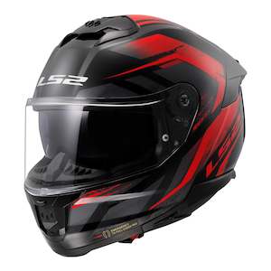 Road Protection Helmets: LS2 FF808 Stream II Fury - Black / Red 06