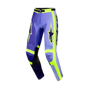 Dirt Adult Gear Pants: Racer Portl Pants Purple/Yellow Fluoro