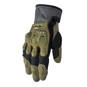 Dirt Adult Gear Gloves: THOR TERRAIN GLOVE ARMY CHARCOAL