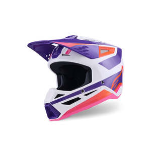 Dirt Adult Gear Helmets: S-M3 Heat Helmet White/Purple/Pink