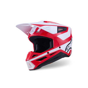 Dirt Adult Gear Helmets: S-M3 Heat Helmet Red/White/Black Gloss