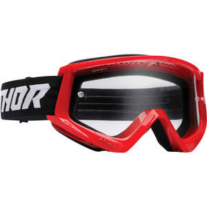 Dirt Adult Gear Goggles: GOGGLES THOR MX COMBAT RACER RED/BLACK