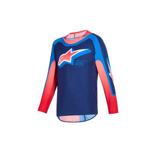 Youth Supertech Vista Jersey Dark Navy/Hot Coral/Cobalt