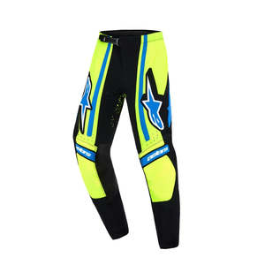 Dirt Youth Gear Pants: Youth Supertech Nomur Pants Dark Navy/Yellow Fluoro/UCLA Blue