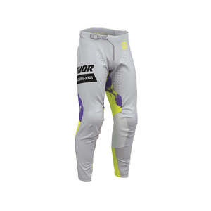 Dirt Youth Gear Pants: THOR MX PANT YOUTH LAUNCHMOD BLEACH GRAY/ACID