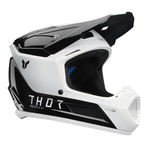 Dirt Youth Gear Helmets: THOR HELMET FLEET STORM BLACK/WHITE YOUTH