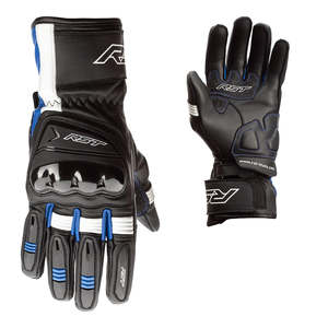 RST PILOT CE LEATHER GLOVE [BLACK/BLUE/WHITE]