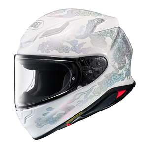 Shoei Helmets 1: Shoei NXR2 Helmet Fearless - White / Silver TC6