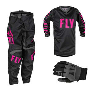 Fly Racing 1: Fly F16 Black/Pink 2023 Youth Combo
