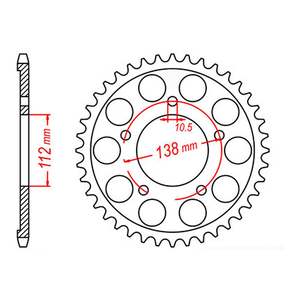 Mtx Parts: MTX 1871 Steel Rear Sprocket #530