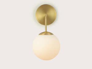 Wall Lights: Opal Globe Wall Sconce