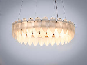 Luxe: Harvest Glass Leaf Chandelier