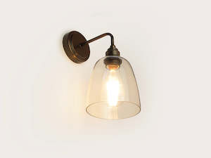 Arthur Short Arm Wall Light with 14cm Glass Cloche